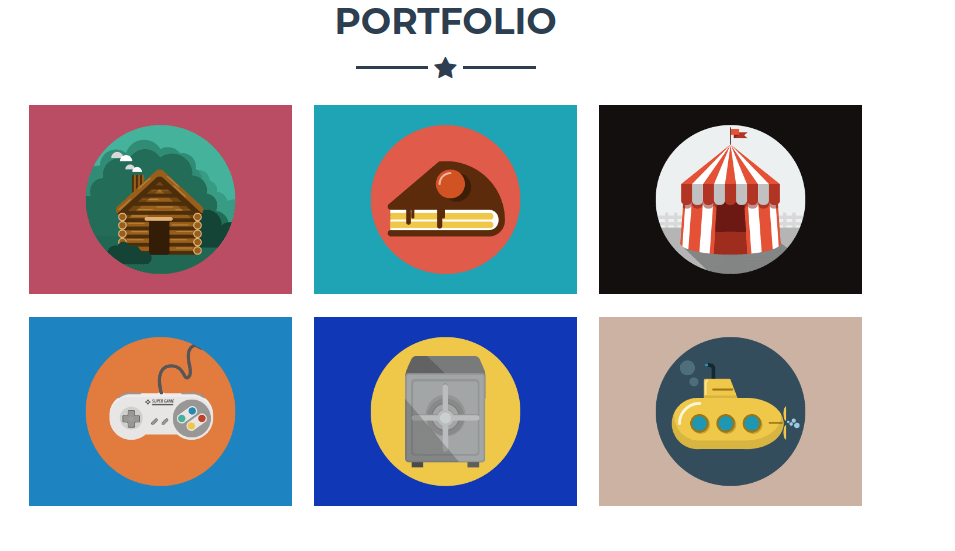portfolio section static bootstrap