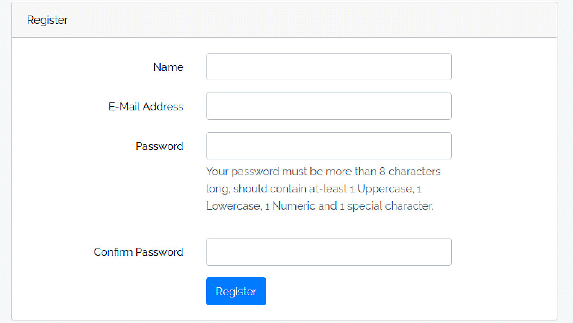 Strong Password Regex Validation with Laravel Authentication ...