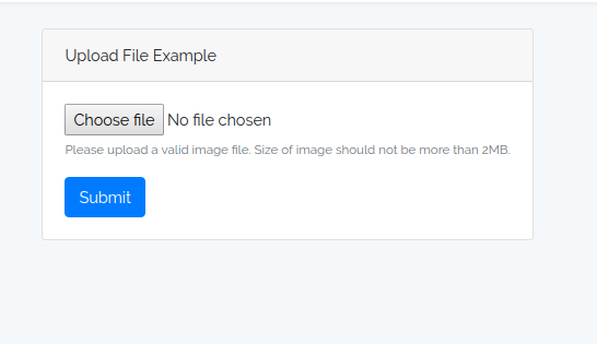 File upload form 