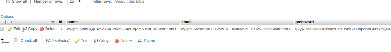 Laravel Encrypt User Model Data