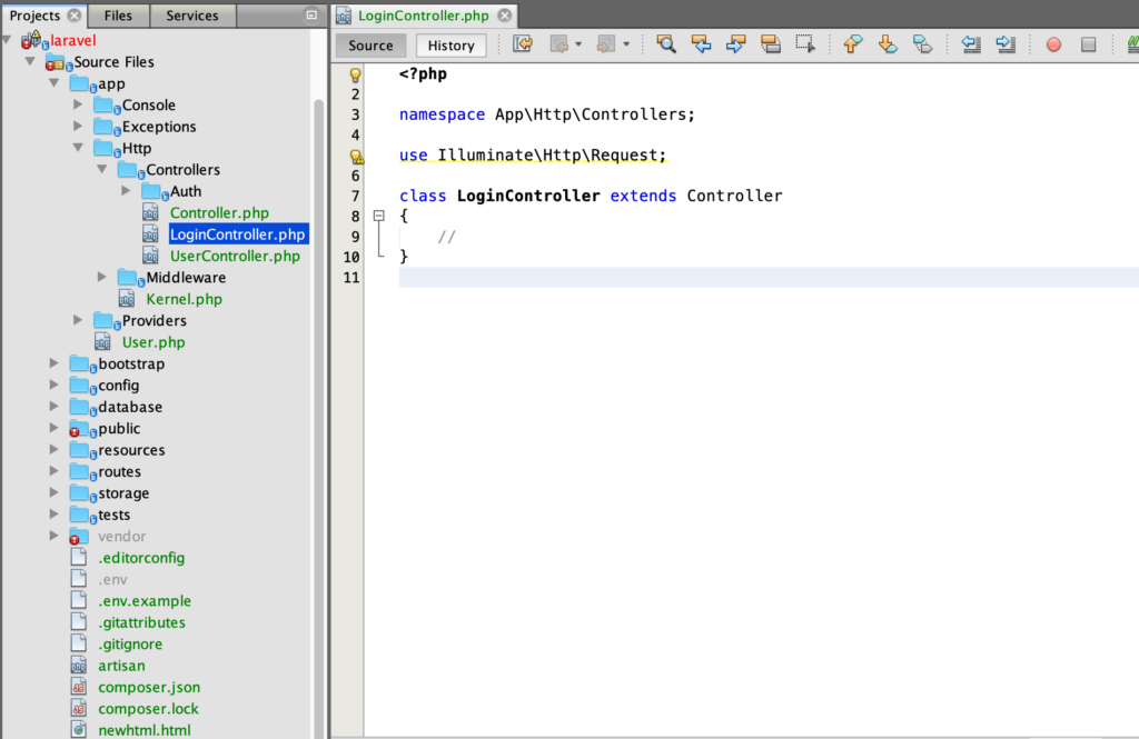 Laravel default controller