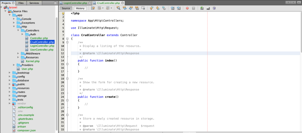 laravel resource controller
