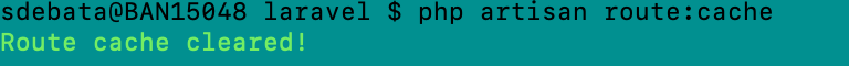 php artisan route:cache