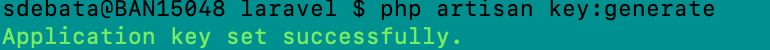 php artisan key:generate