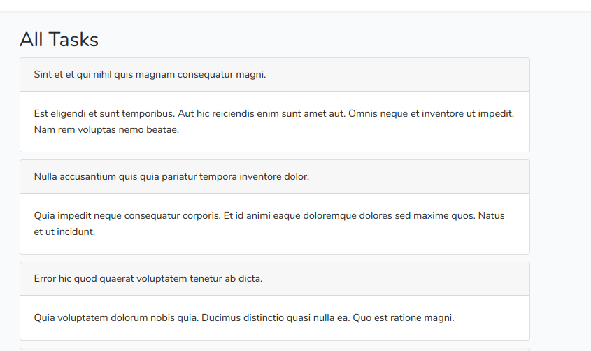 tasks laravel crud tdd