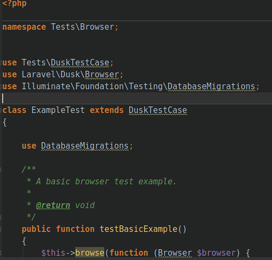 Migrating and Seeding Database in Laravel Dusk