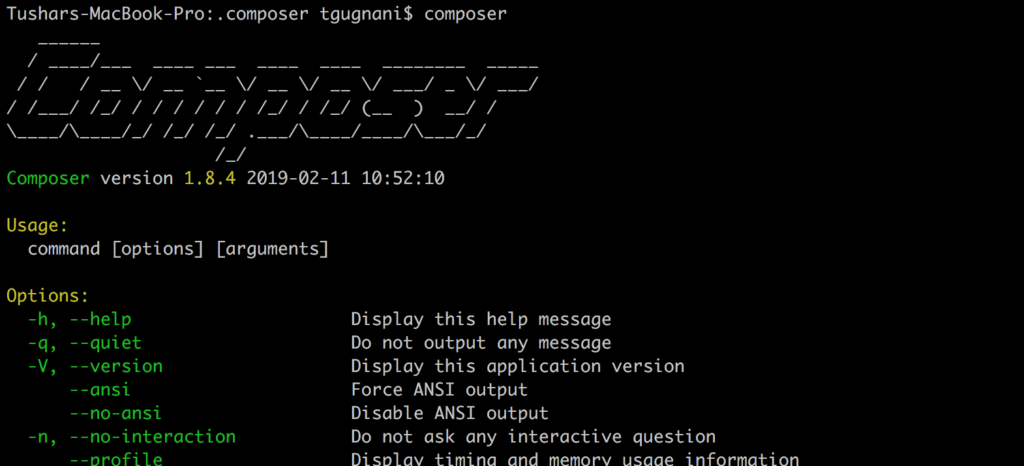 installing composer on mac