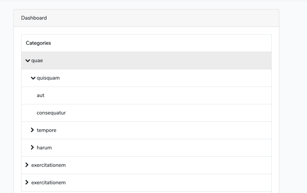 laravel multilevel data in table format