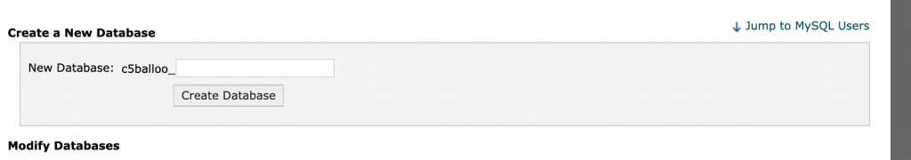 create new database siteGround