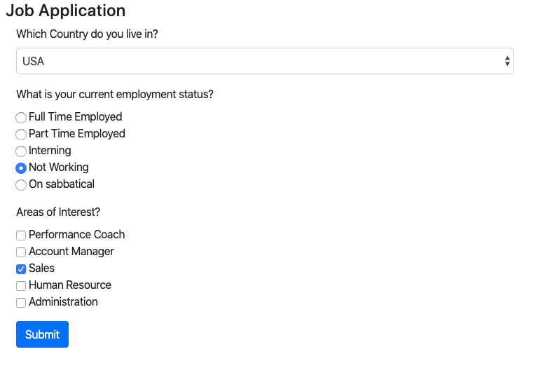 dynamic form fields populate VueJS