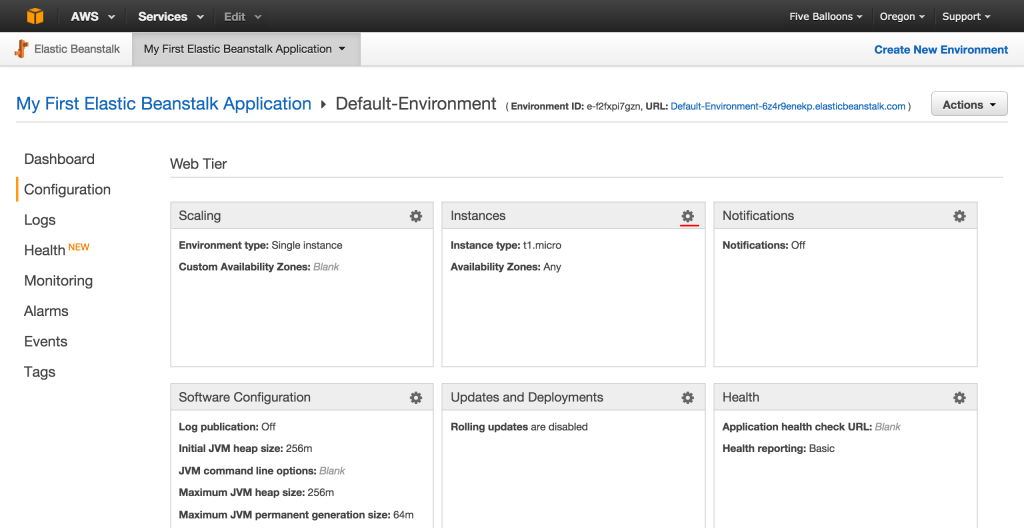 Default Environment Configuration