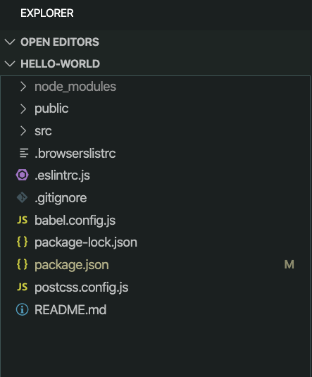 Vue Cli App project structure