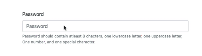 password validation indicator