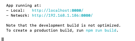 default port 8080 vue-cli