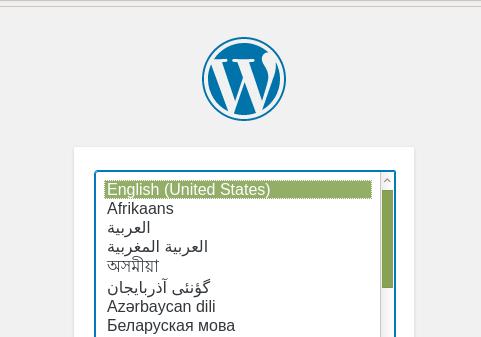 wordpress installation