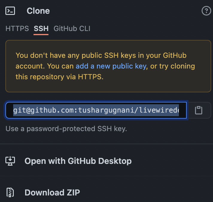 clone ssh github