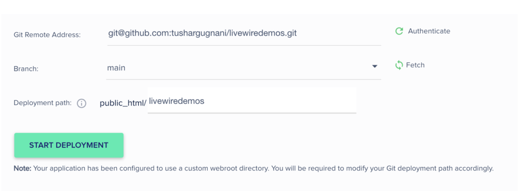 github details cloudways