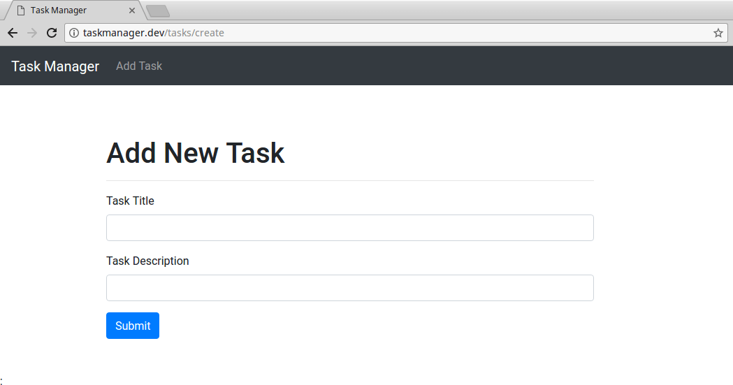 Laravel crud add page