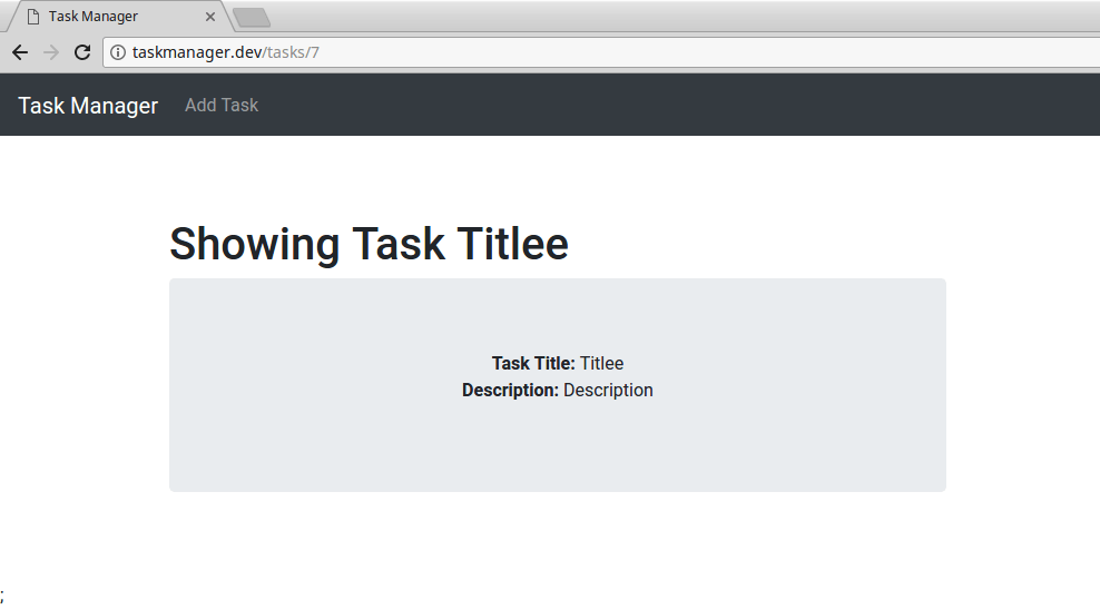 laravel crud read page