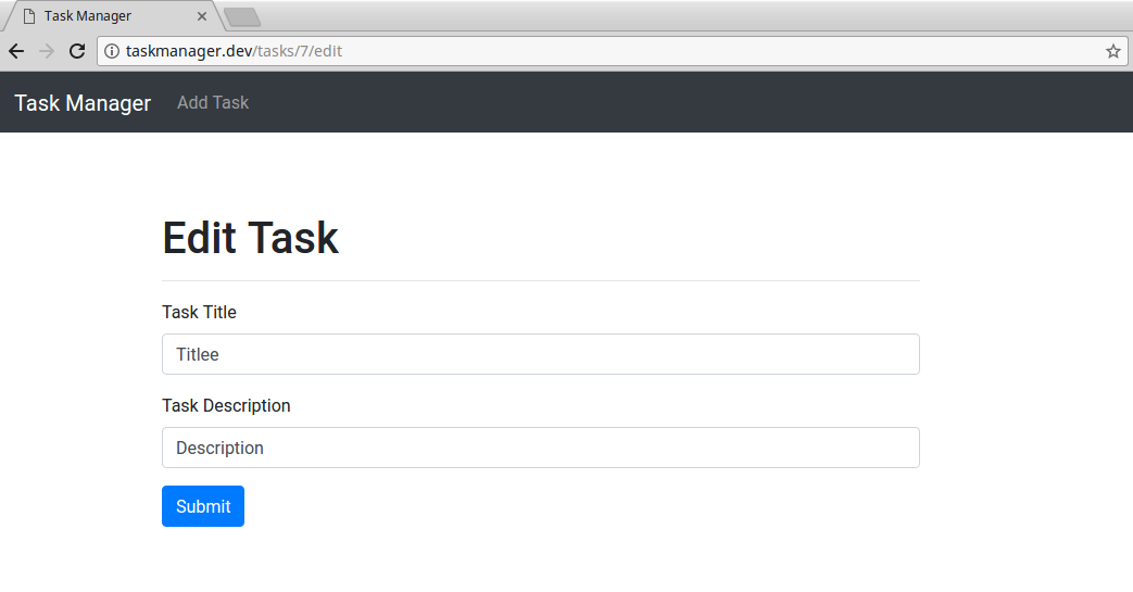 laravel crud update page