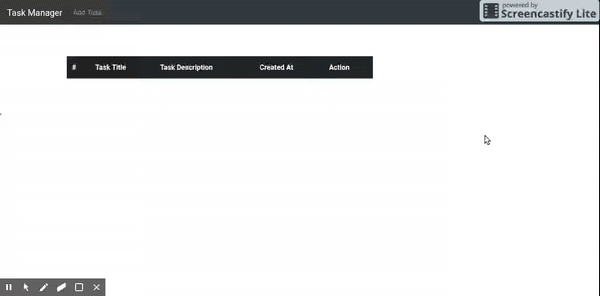 Laravel crud demo gif