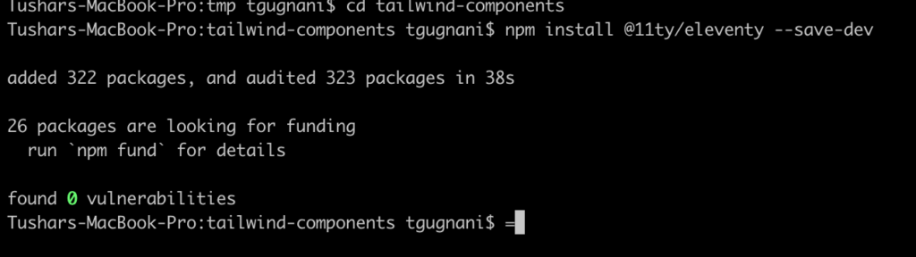eleventy installation