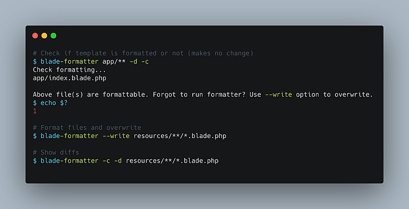 Fix styling and formatting of Blade files using Github Actions and Blade Formatter